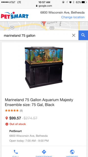 Petsmart marineland hot sale 75 gallon